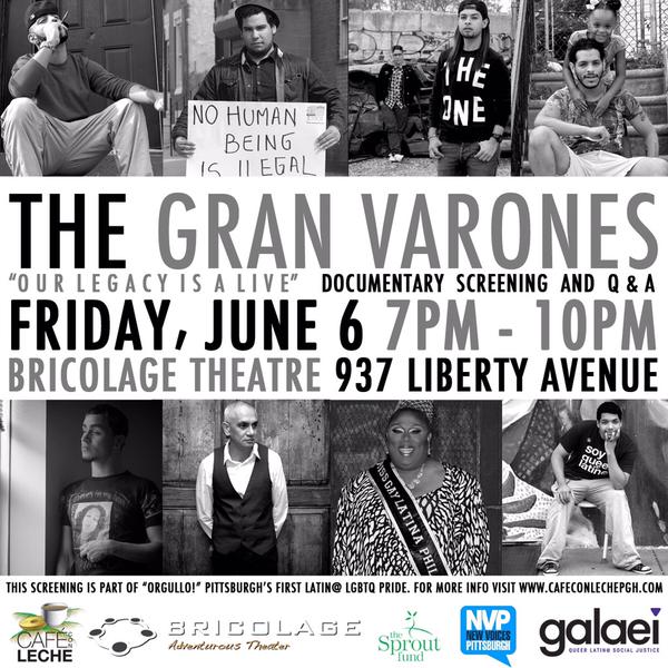 this coming friday, june 6, we will be screening our documentary as part of pittsburgh&rsquo;s first latino lgbtq pride event! if you are in the neighborhood, please join us! also, for more info on this event, please visit cafe con leche 